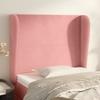 Headboard with Ears Pink 83 X 23 X 118 128 Cm Velvet