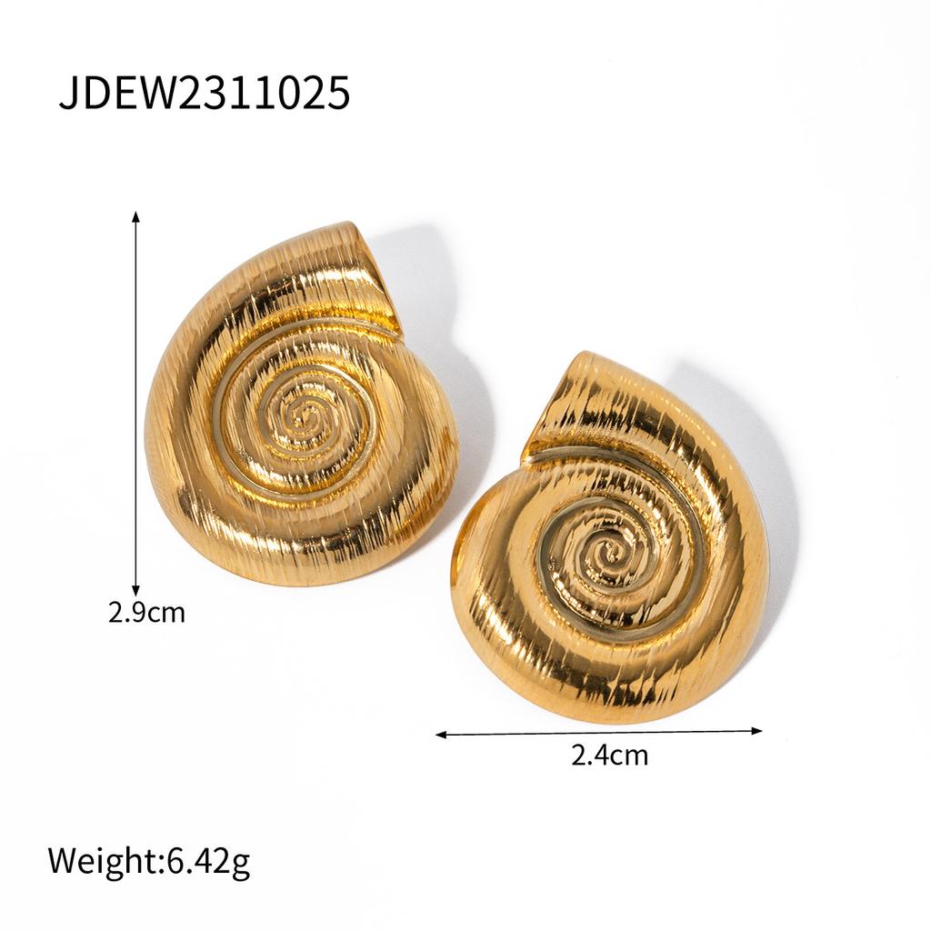 Stainless Steel Stud Earrings for Women - Elegant Ear Accessories Featuring Star-shaped Seashell Designs