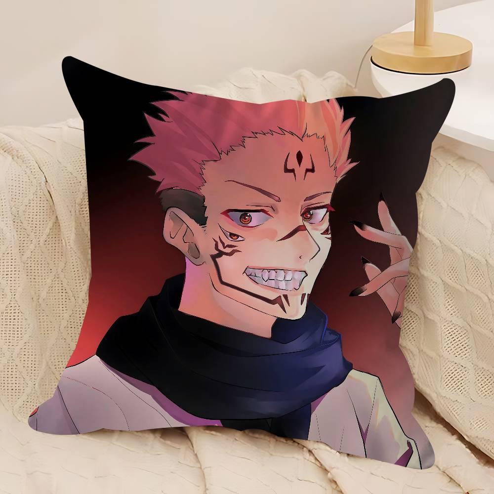 Character R-Ryomen S-Sukuna Cushion Cover Inches Farmhouse Decor Home Throw Pillow Covers For Couch Decorations
