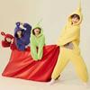 Adult Kids Teletubbies Costumes Soft Long Sleeves Piece Pajamas Costume Lala Home Clothes Cosplay Adult Unisex Party Wear