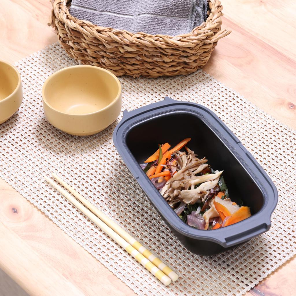 Fuji Boeki Microwave Cooker, 22.7cm W x 12.5cm D x 7.4cm H, Red/Black, Stir-fry, Bake, Boil, Steam, Cook, and Warm, 5044