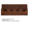 Wood Business Card Holder for Desk, Cute Paw Print Display Stand for Postcards Office Home, Rustic Desktop Tabletop Organizer