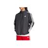 adidas Logo Stripe Hooded Jacket Men Outerwear Black IB0378