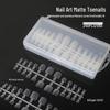 Creaseless Frosted Full Cover False Toenail Tips - 240 Piece Set