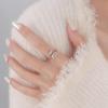 Elegant Zircon Gourd Ring: Women's Adjustable Luxury Index Finger Accessory
