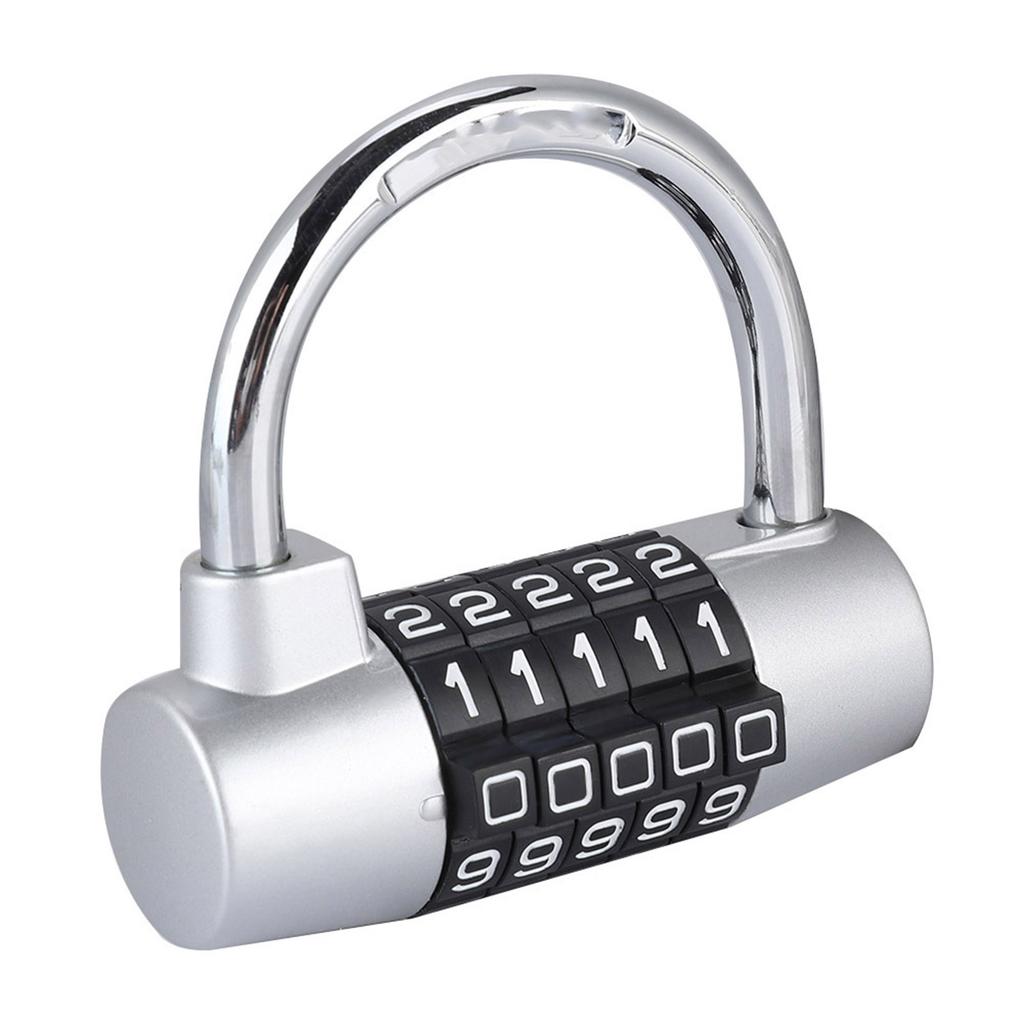 5 Digit   Lock Padlock U shaped Suitcase Door Combination Lock Red