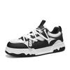 Men'S Shoes Leather Splicing Mesh Breathable Board Shoes Cross Strap Low Top Men'S Casual Sports Shoes