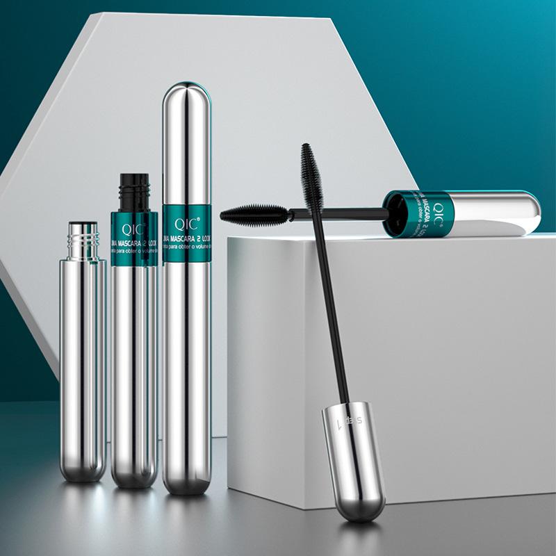 QIC Qi Ni Cai 4D Wasserdichte Mascara: Verlängernder, Schwunggebender, Natürlich Verdichtender 2-in-1 Mascara