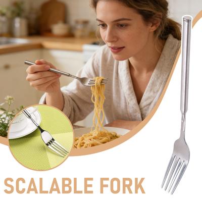 Stainless Steel Telescopic Fork, Outdoor Barbecue Telescopic Fork, Extendable Fork.