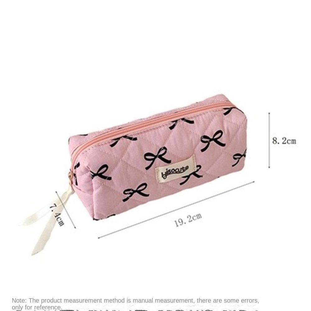Large Capacity Stationery Bag Bowknot Cosmetic Bag Creative Stationery Organizer  Gift