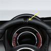 Black Real Hard Carbon Fiber Car Steering Wheel Ring Cover For Fiat 500 -23