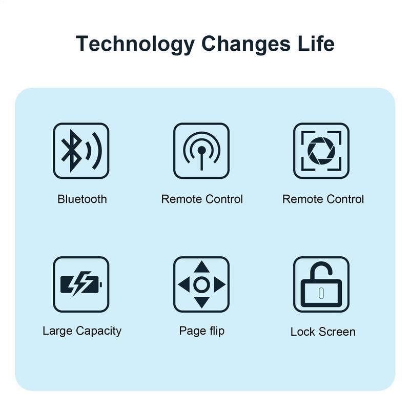 Wireless Remote Shutter Ring Finger Remote Control For Video Recording Matte Material Mobile Phone Controller For Home Travel