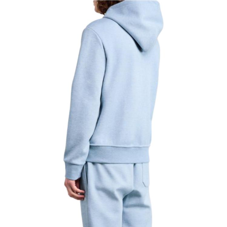 Giacca a maniche lunghe con cappuccio e zip con logo Polo Ralph Lauren da uomo grigio blu 710881517-017