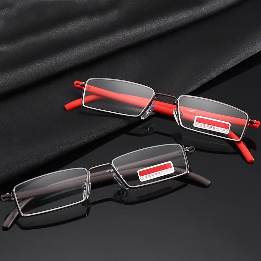 1pc Anti-Blue Light Reading Glasses Small Lightweight Half Frame Rectangle Clear Readers Computer Eyeglasses For Men Women
