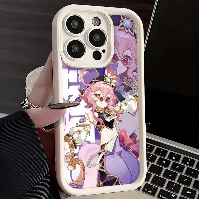 Phone Case for iPhone 17 Air 16E 15 16 Pro Max Genshin Impact Anime Cover 14 Plus 13 12 Mini Soft Shell Silicone Fundas
