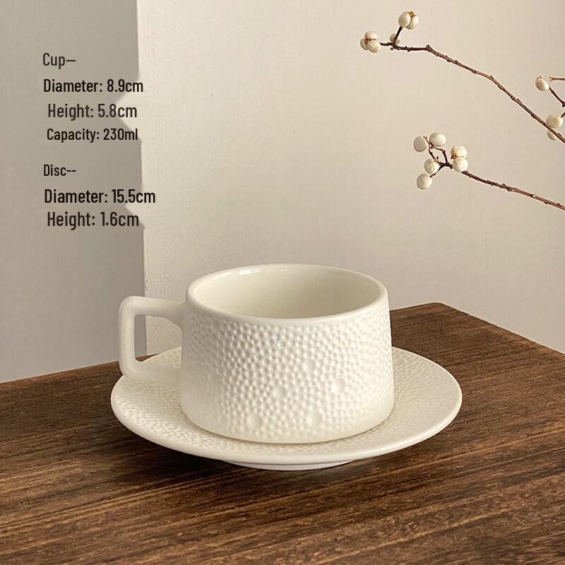 Retro Stone Pattern Ceramic Coffee Cup Set