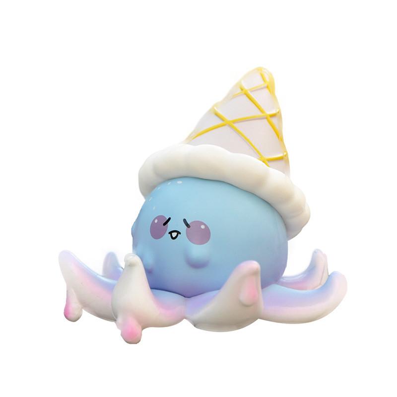 Marine Cartoon Creatures Crab Dolphin Octopus Scene Decoration Collectible Toy