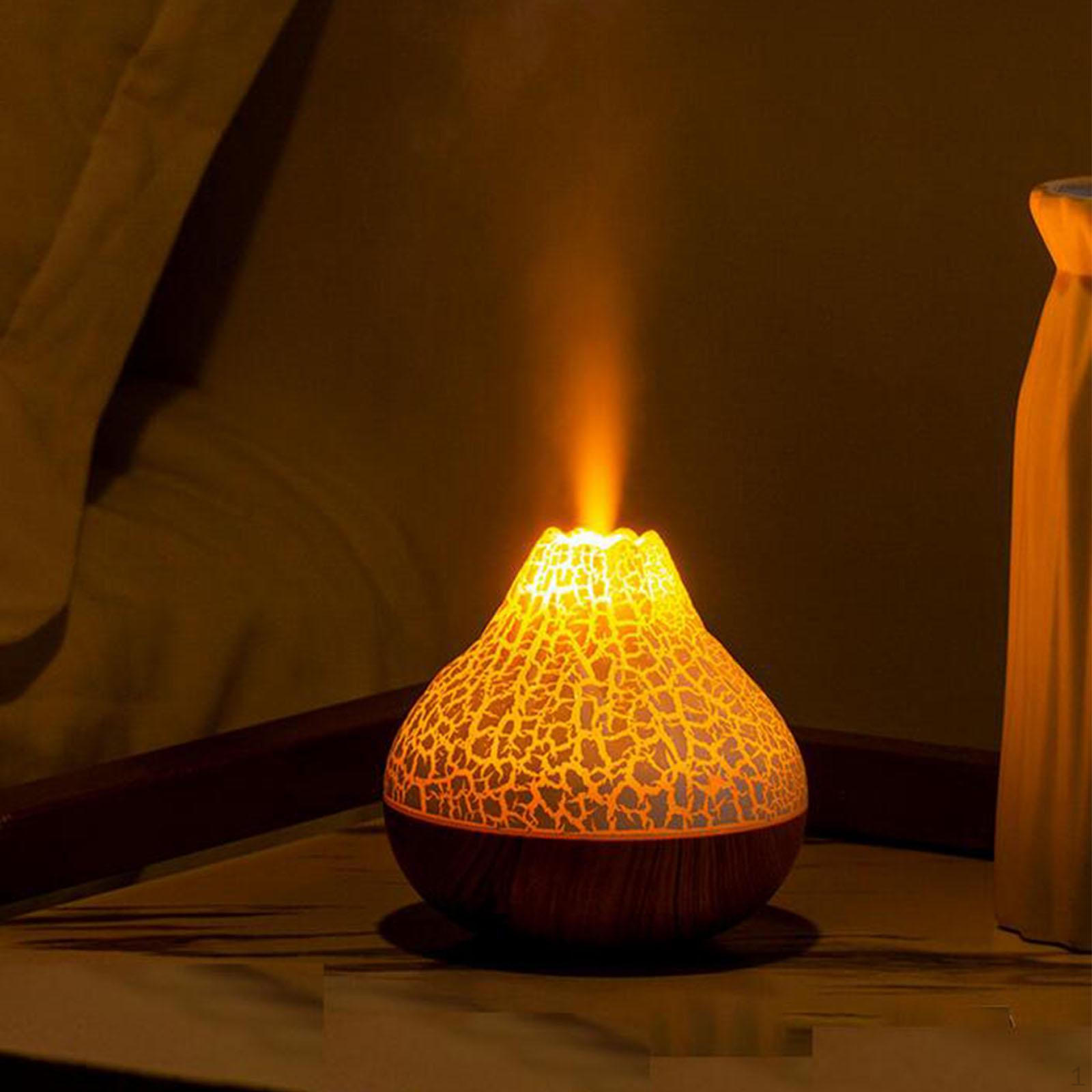 

Увлажнитель воздуха, диффузор эфирного масла, 300 мл, настольная бесшумная лампа с имитацией пламени для белый