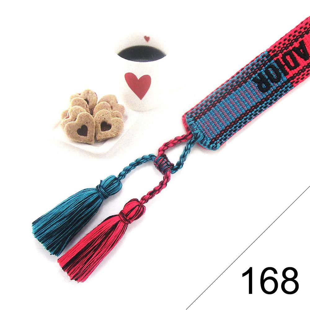 Custom Bohemian Embroidered Bracelet with Tassel and Woven Rope - Handmade Jewelry for Couples and Women