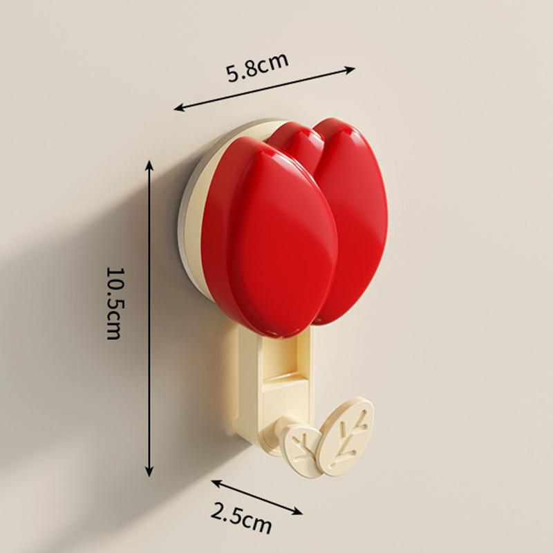 Strong Suction Cup Hooks Flower Design No Drill Adhesive for Bathroom Kitchen Organization Towel Rack