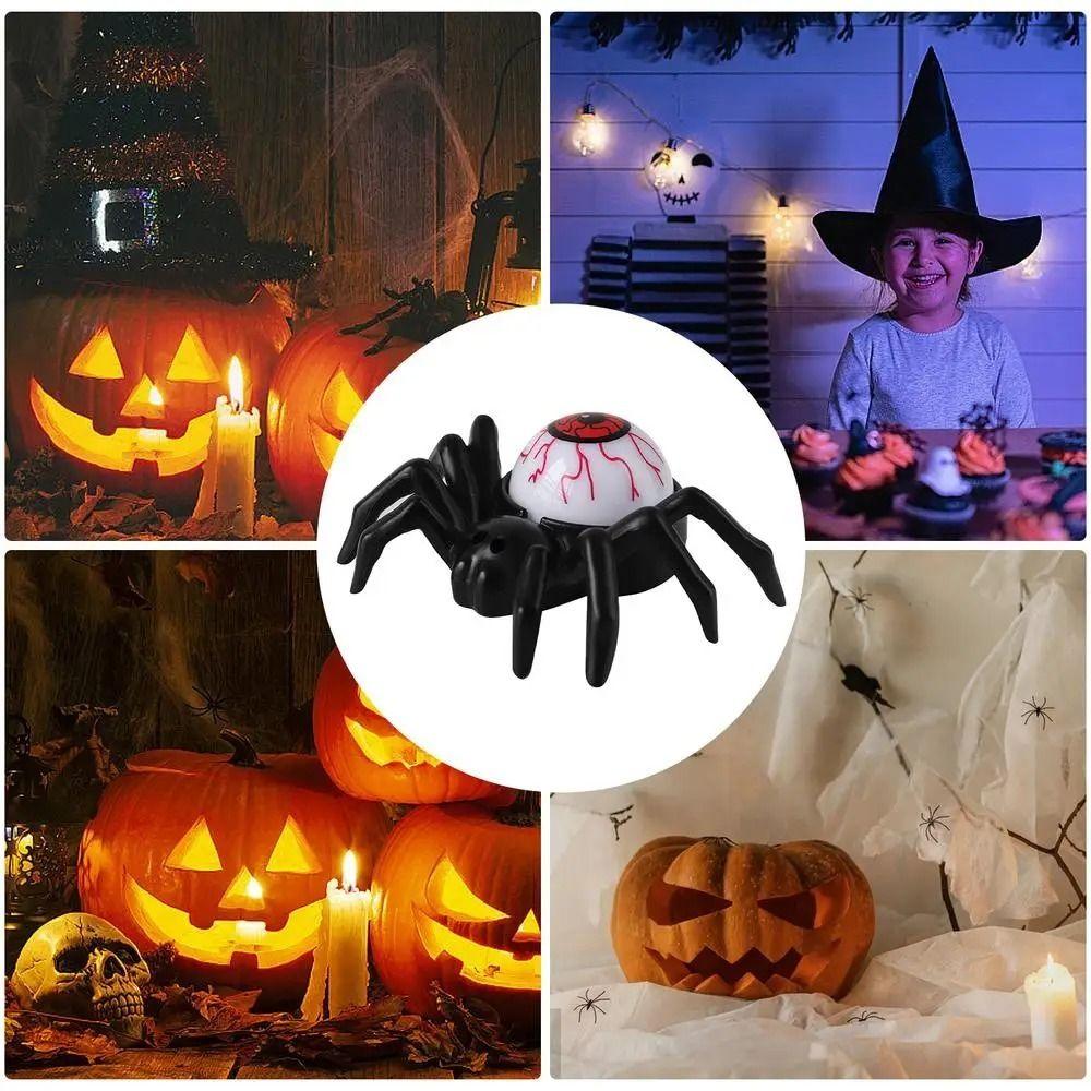 Eye Ball/Candle Shaped Glowing Spider Light Electronic Halloween Pumpkin Lamp Home Decor