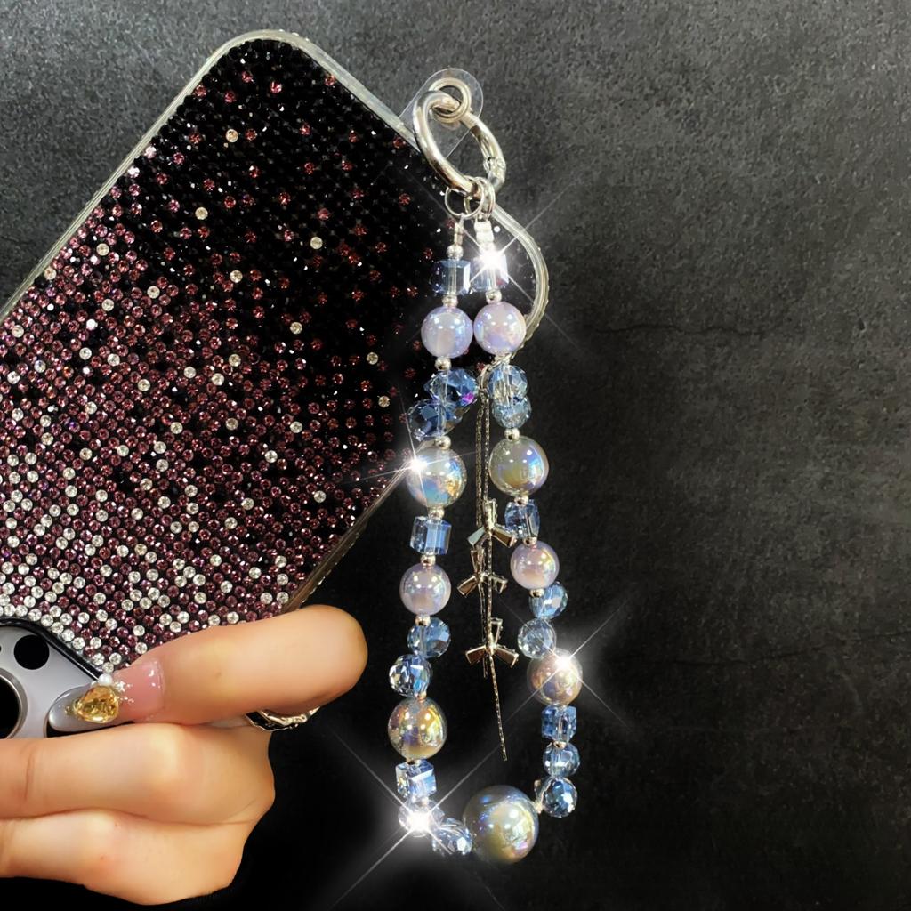 High-end Phone Lanyard Wrist Crystal Tassel Chain New Phone Strap Car Keychain Pendant Accessories