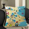 Cartoon Cute S-Smurfs Personalized Pillow Cover Kids Bedroom Wild Party Decor Pillowcase Kid Birthday Shower Gift