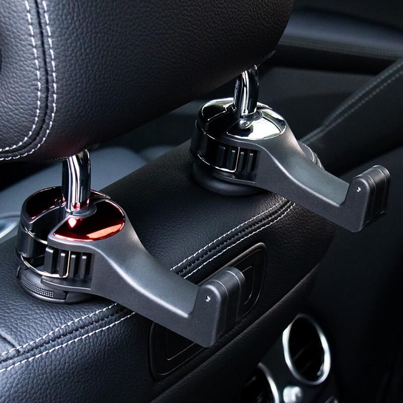 2 In 1 Car Headrest Hook with Phone Holder Seat Back Hanger for  Cloth Foldble Clip Bag Handbag Purse Grocerys Organizer