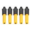 5Pcs High Pressure Hose Nozzle ABS Yellow Black Garden Irrigation Tool with TPR Soft Grip Coating
