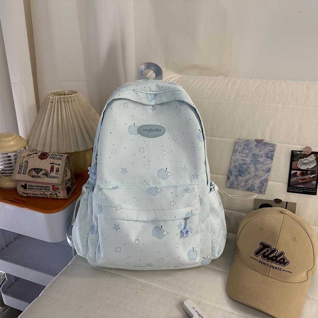 Schoolbag High Value Star Backpack Women 1011 New Simple Niche Travel Backpack Schoolbag Girls Primary School Students Junior High School