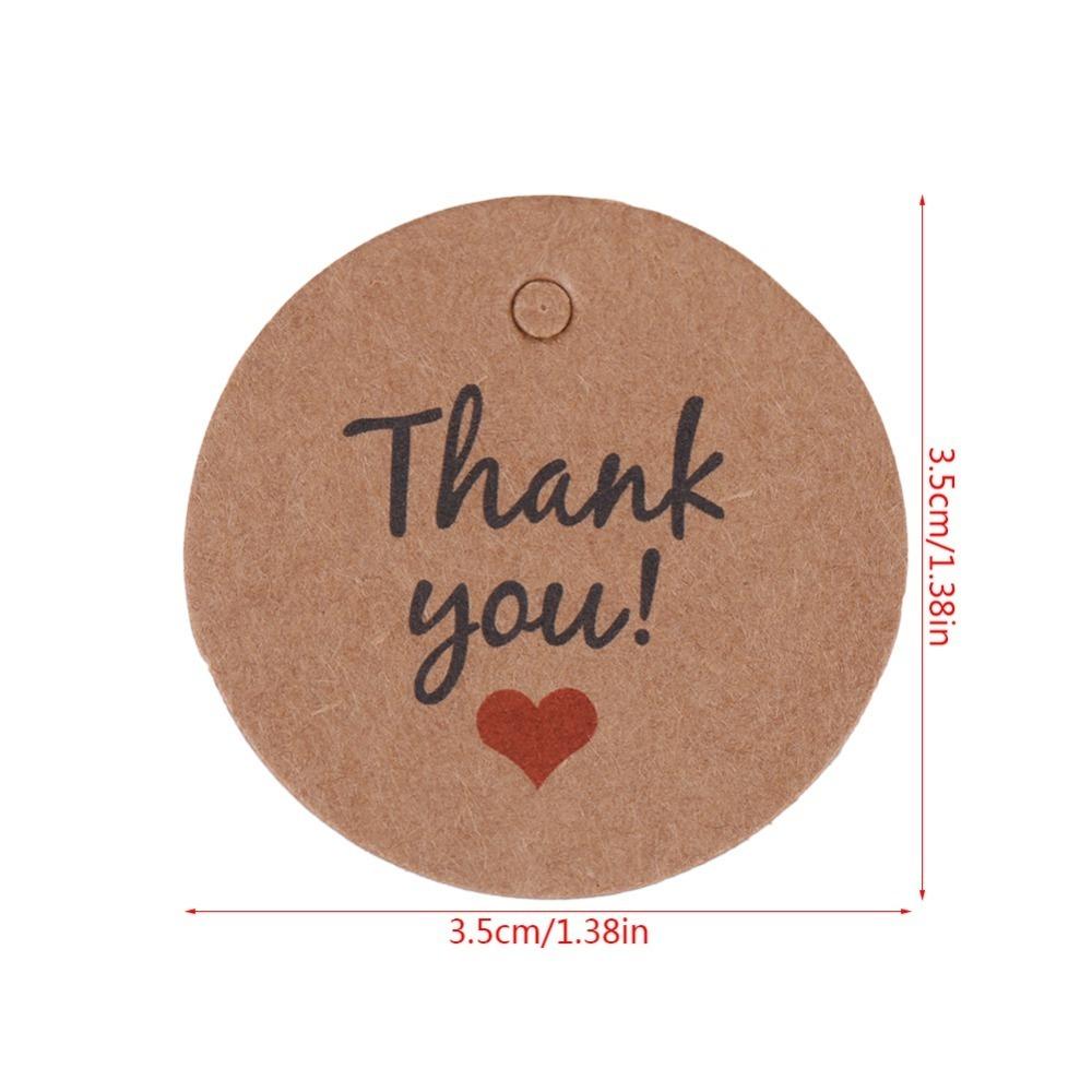 100pcs With String Gift Tags Brown Kraft Paper Tags Price Tag Handmade Hang Label  Home Made Crafts