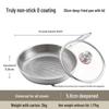 Handun 316 Stainless Steel Non-Coated Frying Pan with Lid