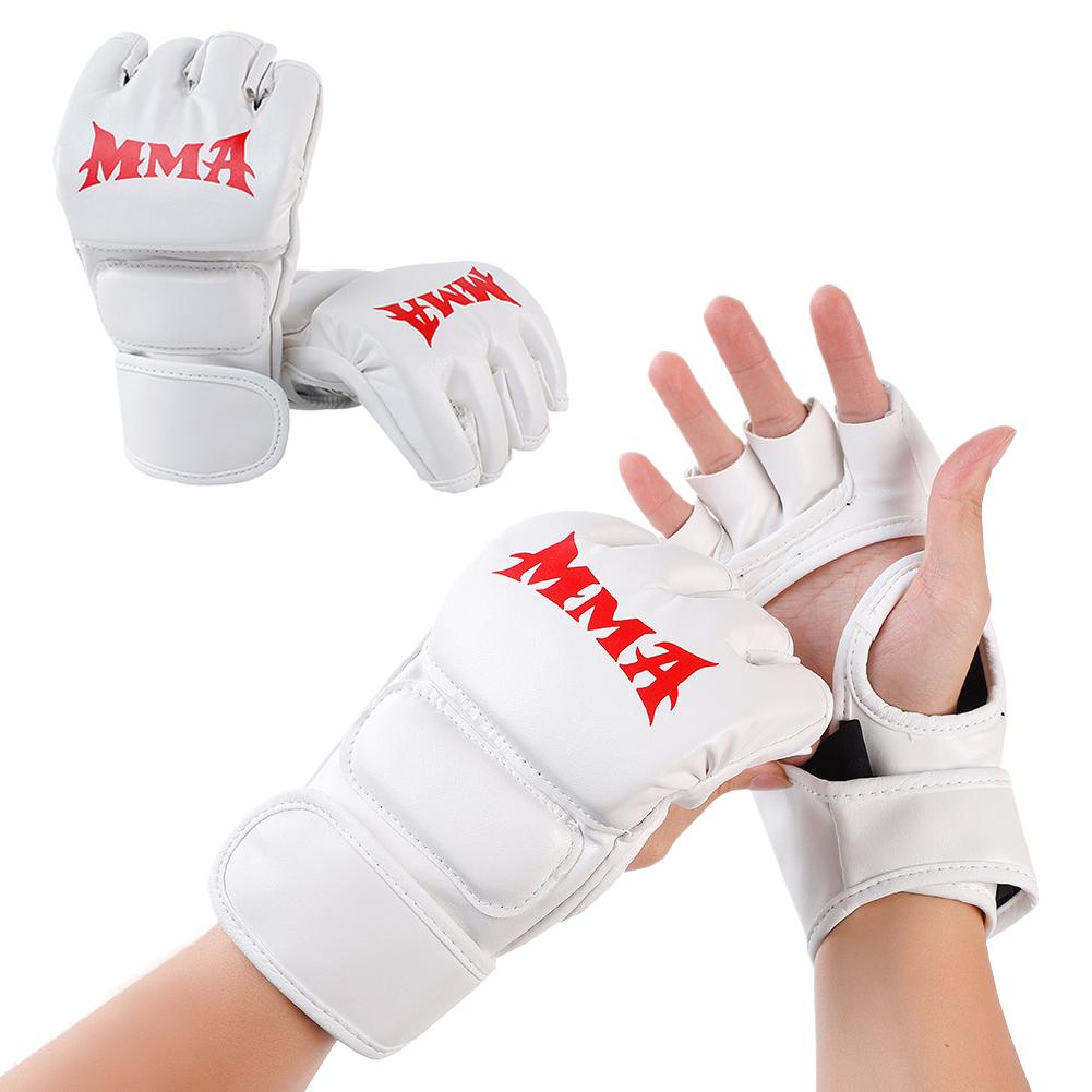 Professional Boxing Training Gloves Half Finger Leather Cushion for Adult Sanda Boxing Training Sandbag Knuckles