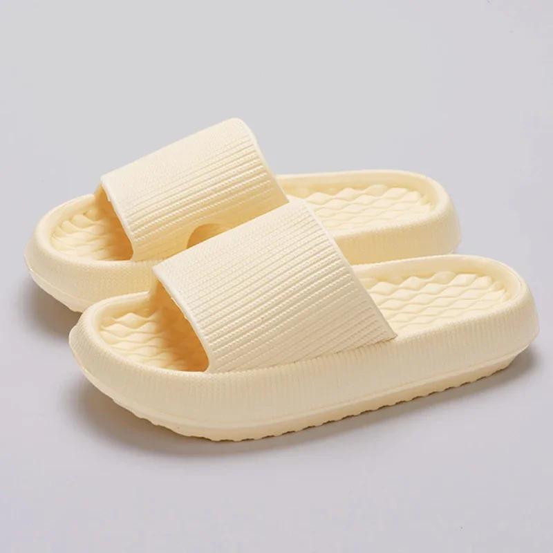 Fashion Platform Cloud Slippers Women Summer 2024 Lightweight Soft Sole Platform Sandalias De Mujer Casual Non-slip Beach Shoes Slides
