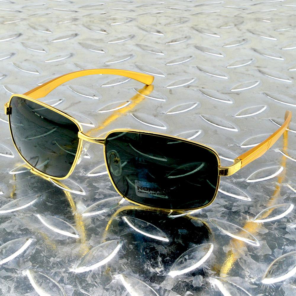

Al-mg Alloy Oversized Rectangle Frame Spring Temples Polarized Sunglasses золотий