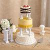 Plastic Roman Column Cake Stand Food Grade Cuttable Cake Separator Pillar Reusable Cake Tier Support Party Dessert Display
