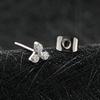 1 Pair Right Grand ASTM F136 Titanium 20G Trinity CZ Stud Earrings Simple Hypoallergenic Triple Flower Cartilage Earring Set