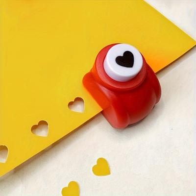2 adet Mini Küçük ve Sevimli Kağıt Kabartma, Kalp şeklinde Delgeç, El Yapımı DIY Taşınabilir Aşk Şekli Kağıt Sanat Kağıdı Manuel Delgeç