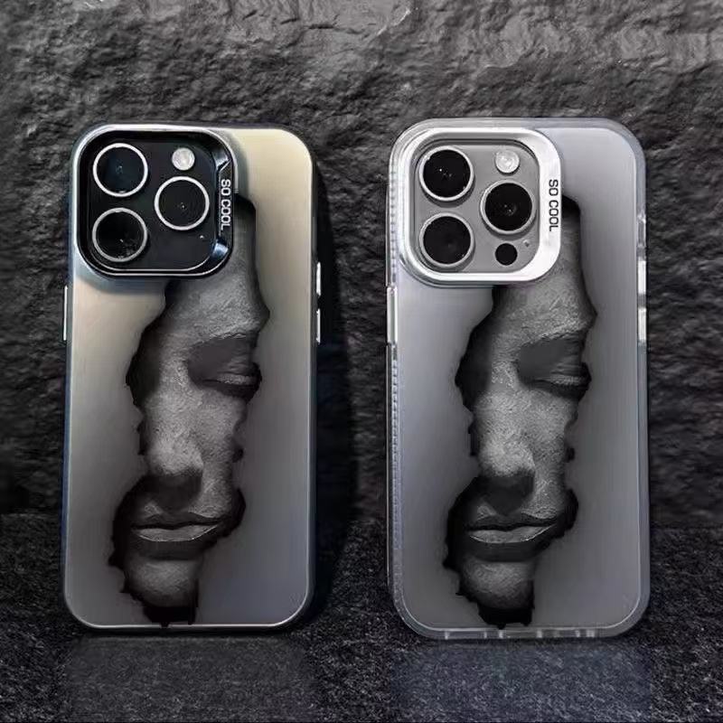 New Artistic Face for Iphone17 Mobile Phone Case Apple 15promax/14 Anti-drop 13pro16 Europe and America