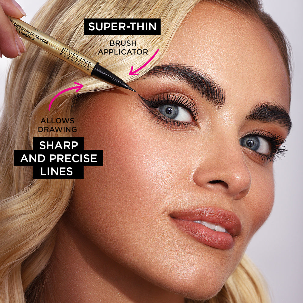 Wodoodporny precyzyjny eyeliner, czarny