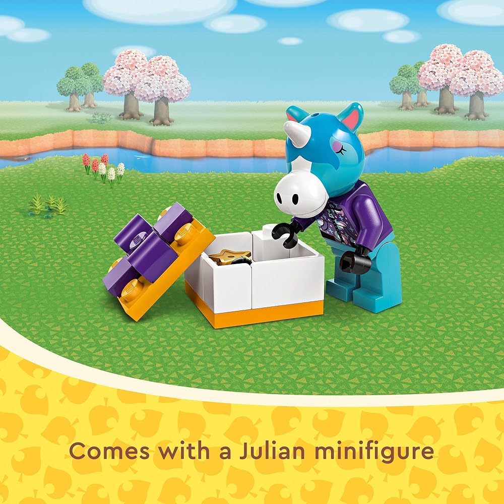 LEGO Animal Crossing Julian's Birthday Party Video Game Toy with Horse Mini Figure for Kids Age 6 and Up