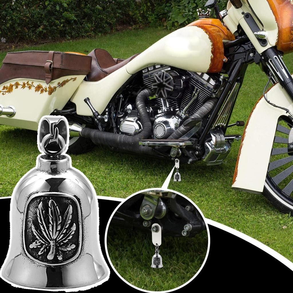 Bell For Motorcycle Biker Luck Riding Bell Motorcycle Maple Leaves Design Clear Sound Punk Art For Urban-Commuting Cruising