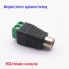 Solderless RCA Female Green Terminal Connector for DC Audio Monitoring