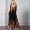 Elegant Women Dress Sleeveless V Neck Evening Party Gown Maxi Long Dress