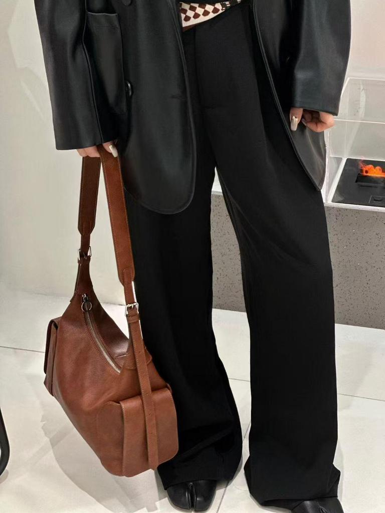 2025 Korean Style Women's Large Capacity Genuine Leather Crossbody Bag