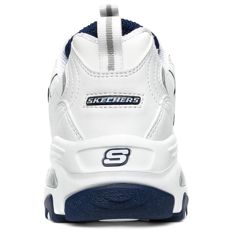 Skechers D'Lites 1.0 Height Increasing Low Top Chunky Sneakers Women's White Blue 99999863-WNV