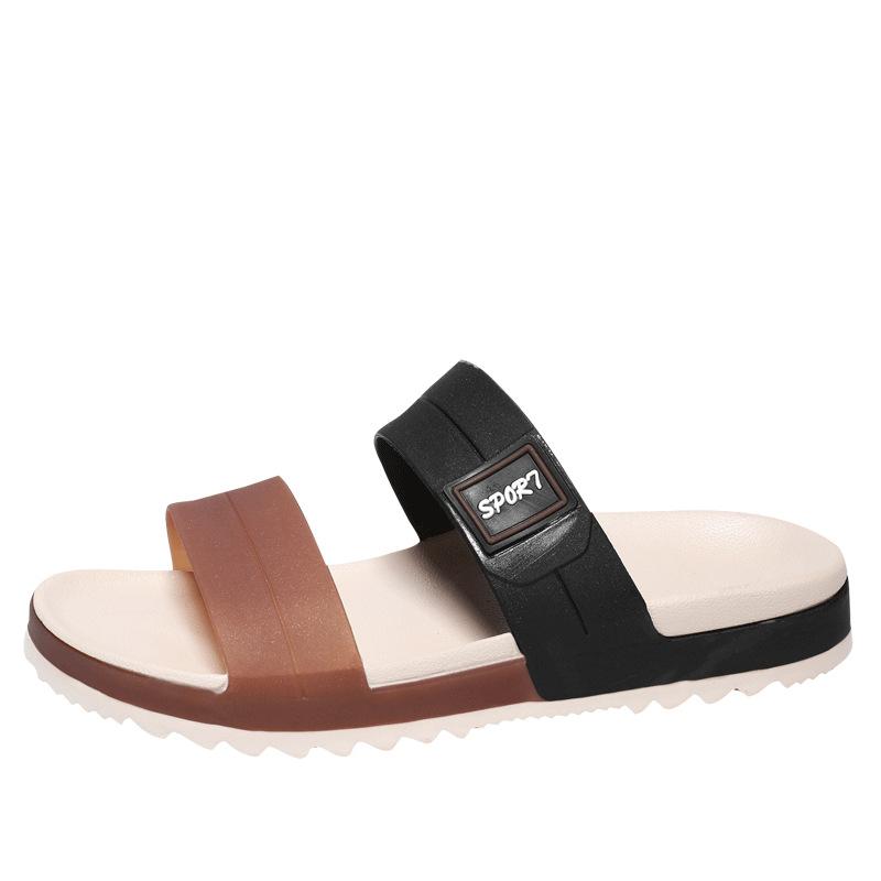 

2025 новые тапочки мужские летние для ванной комнаты нескользящие с мягкой подошвой для подростков носить носить износостойкие сандалии большого размера пляжные сандалии 40