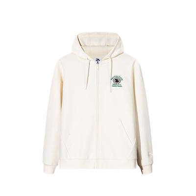 Anta Lifestyle Series Letter Zipper Versatile Hooded Casual Loose Jacket Men Jacket 952538706-1