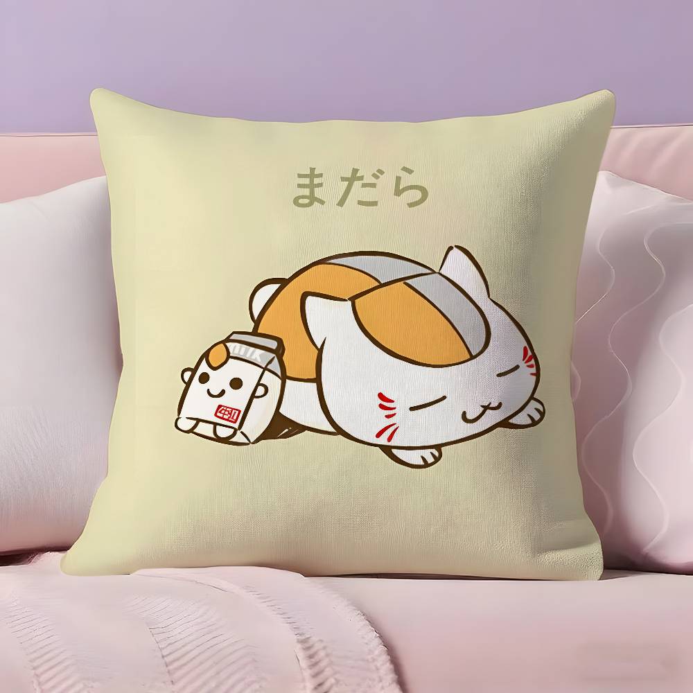 Anime N-Natsumes B-Book Of F-Friends Pillow Case Ultra Soft Skin Friendly Fabric Cloud Like Comfort & Concealed Zipper