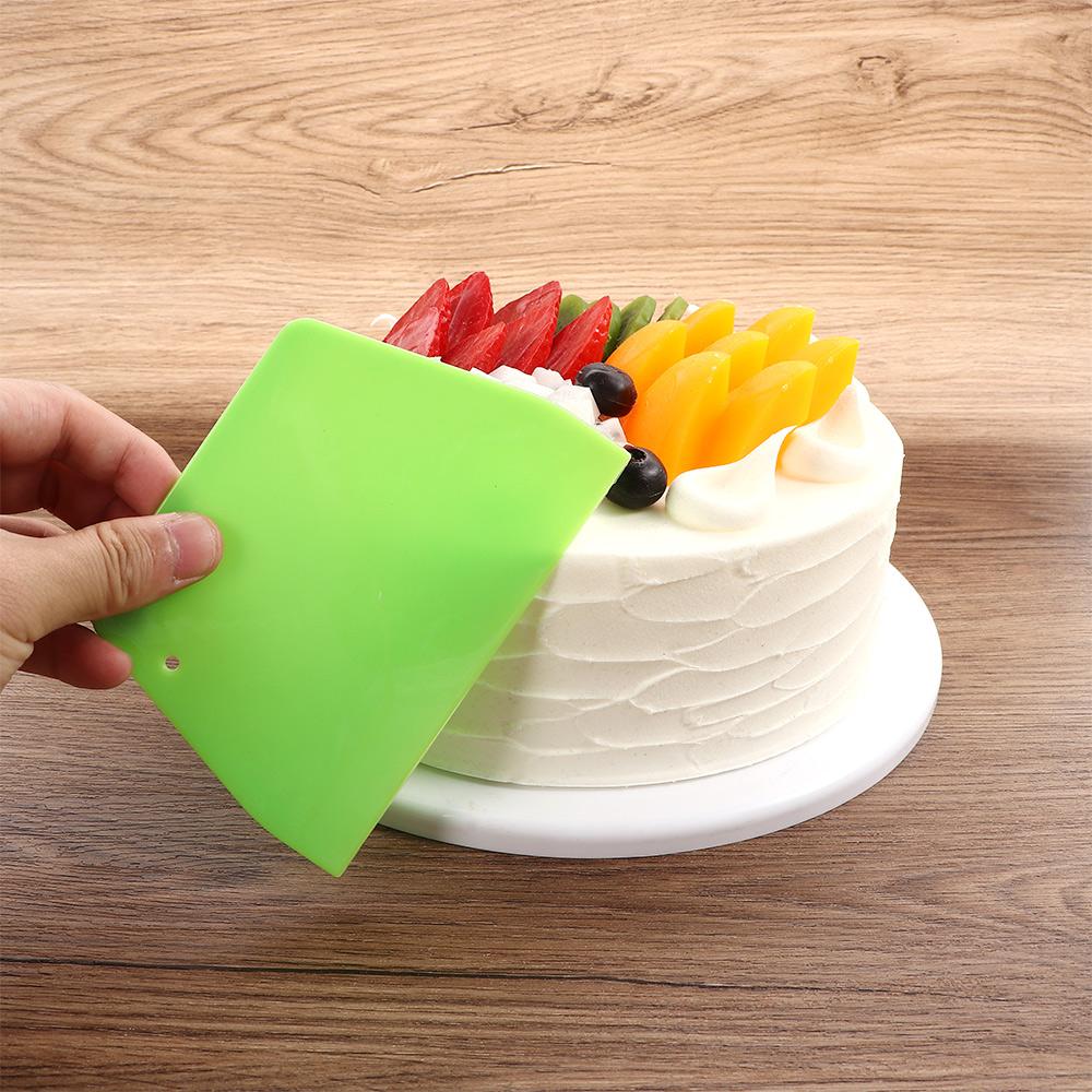 

Bread Pastry Slicer Cake Blade Scraper Kitchen Tool Spatula Pizza Cutter розовый